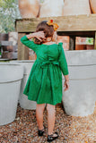 green Christmas dress kids