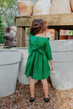 green Christmas dress girls