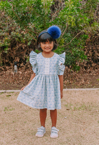 little girls blue lace easter dress 