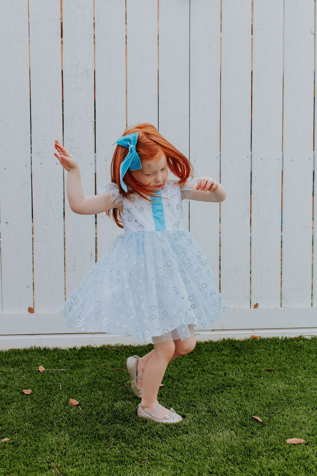 little girls tulle twirl frozen dress