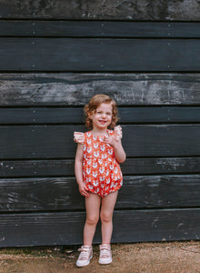 Infant Girl's Woodland Fox Print Print Bubble Romper