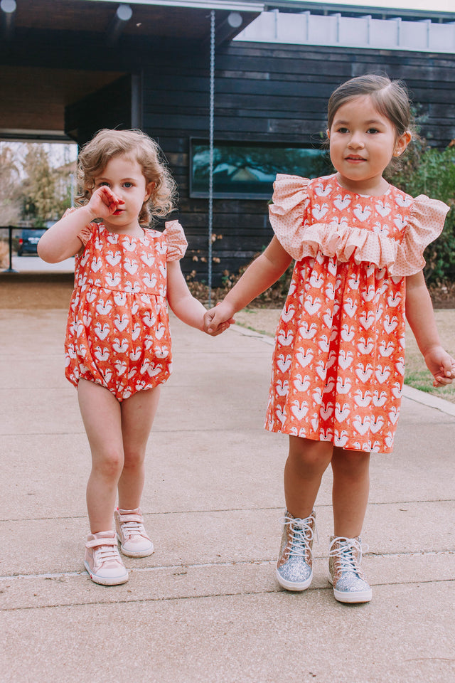 Infant Girl's Woodland Fox Print Print Bubble Romper