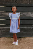 little girls lavender cotton calico floral dress
