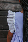 lavender purple cotton calico floral