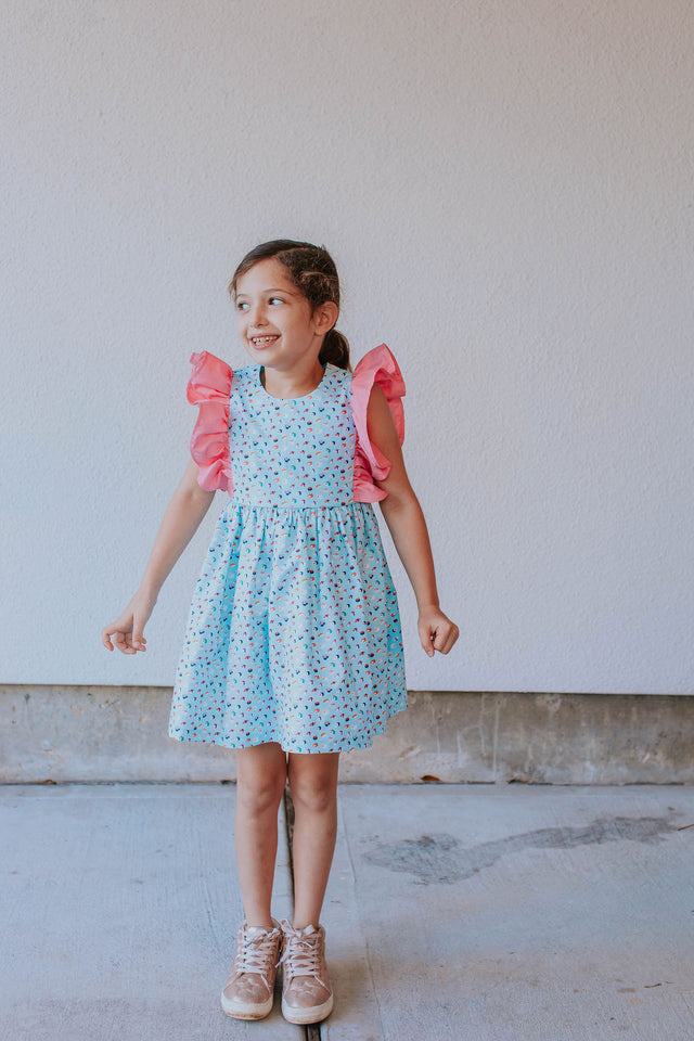 girls sushi print dress