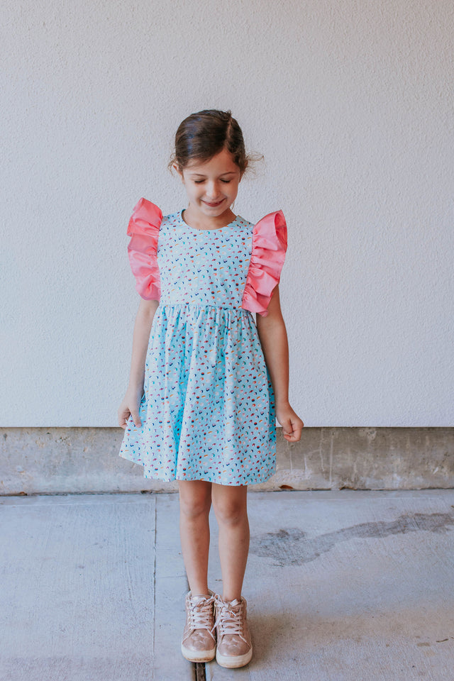 sushi print dress for girls