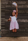 Little Girl's Pink Seersucker Dress