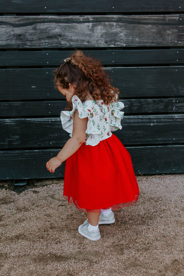 cute little girls ruffle christmas dresses 2020