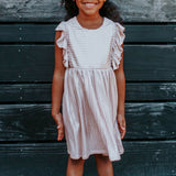 Little Girl's Pink Metallic Special Occasion Dress