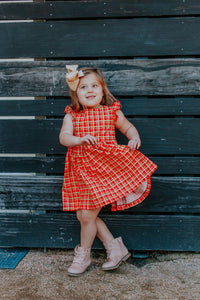little girls tartan twirl dress