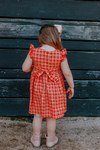 Girls tartan christmas dress outlet