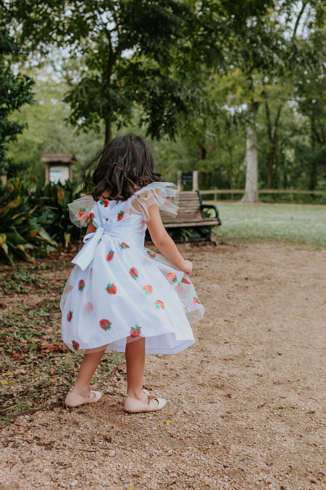 glittery strawberry dress