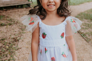 little girls strawberry dress