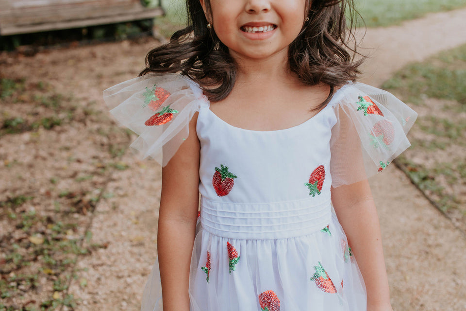 little girls strawberry dress