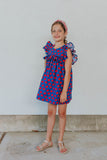 little girls apple print back to school dress