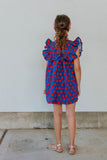 little girls apple print back to school dress