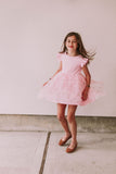 girls pink ballet inspired tutu dress