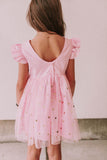 girls pink and gold ballet inspired twirl tutu dress