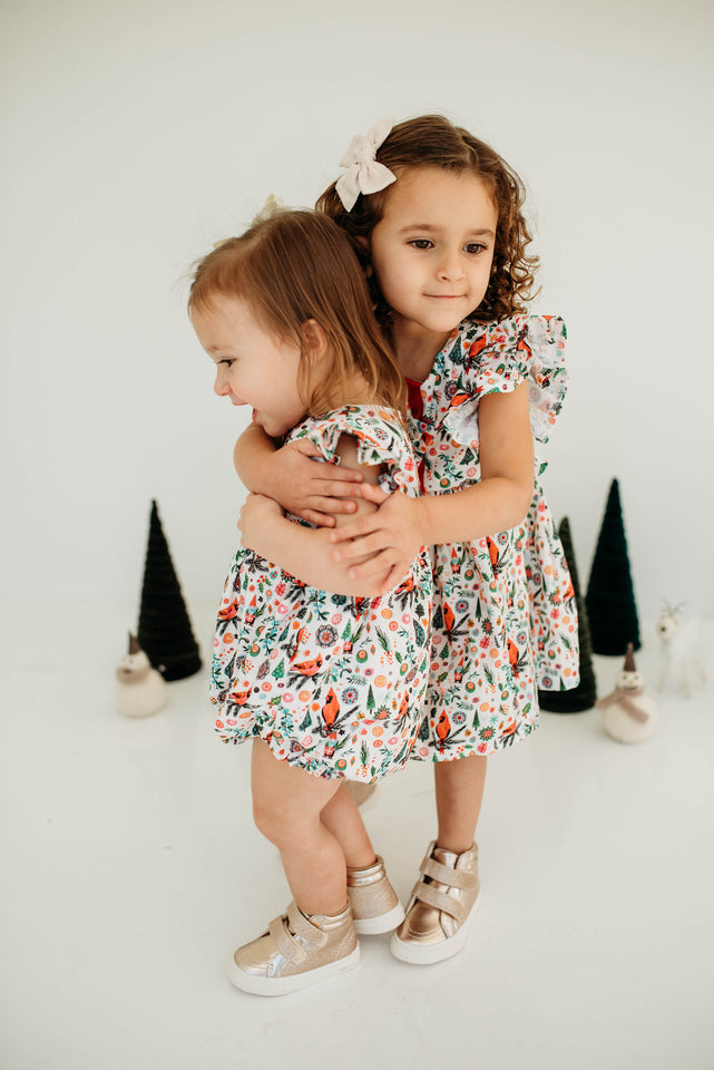 matching sister outfits for Christmas