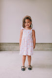 muted flamingle first birthday dress