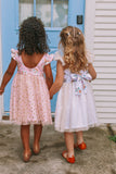 Little Girl's Woodland Creatures Wonderland Print Tulle Twirl Dress