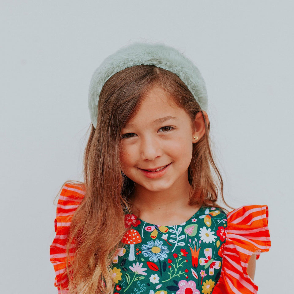 Little Girl's Cozy Faux Fur Fuzzy Fluffy Headband One Size