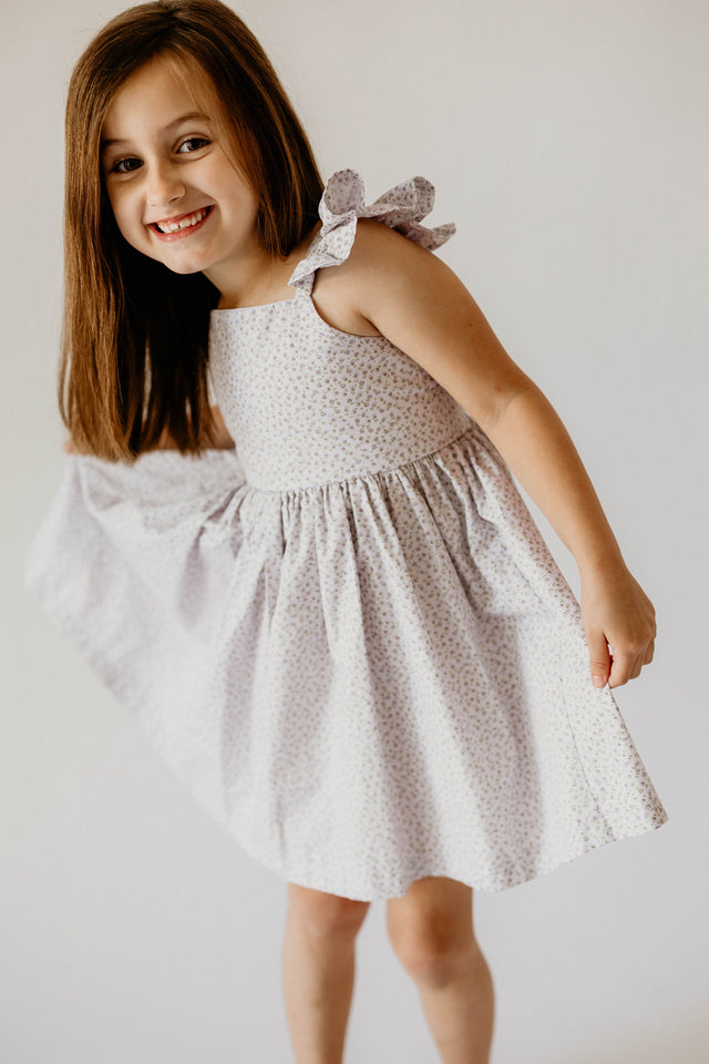 little girls lavender garden party dress