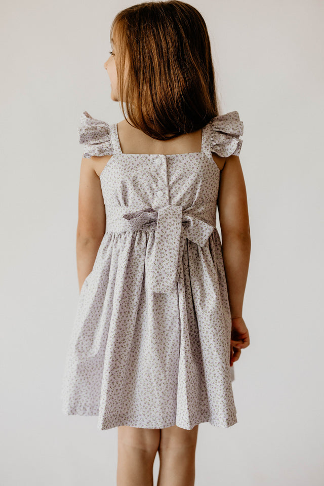 little girls lavender tea party dress