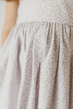 little girls lavender floral flutter sleeve party dress
