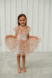 Little Girl's Multicolor Rainbow Confetti Tulle Twirl Dress