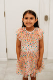 Little Girl's Multicolor Rainbow Confetti Tulle Twirl Dress