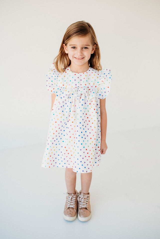 rainbow heart dress