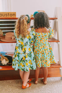 little girls fruit print twirl dresses