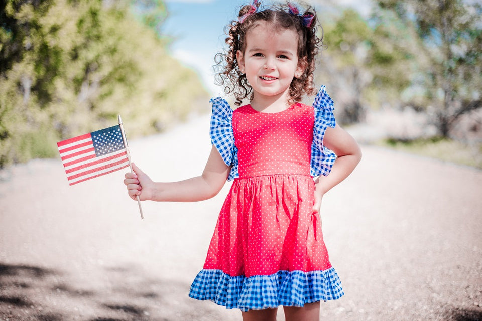 little girls patriotic military homecoming dress