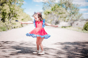 little girls red white and blue patriotic dress