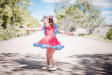 little girls red white and blue patriotic dress