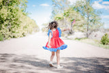 little girls red white and blue dress fourth of july dress