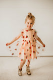 Girl's Pink and Red Sequin Strawberry Tulle Twirl Dress