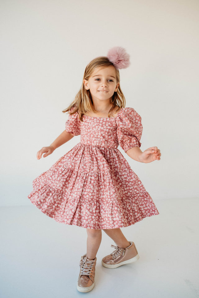 little girls pink twirl nap dress