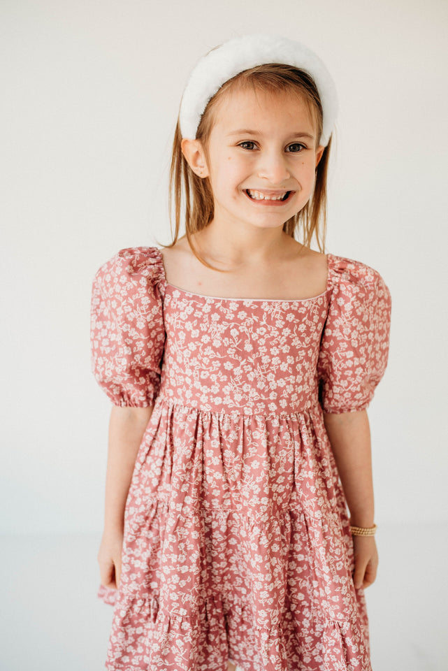 little girls pink twirl dress