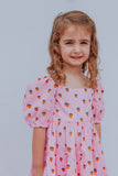 little girls pink twirl nap dress
