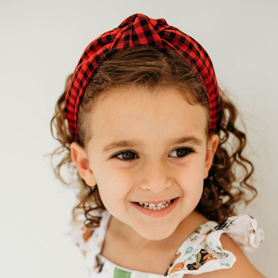 Gingham Topknot Headband