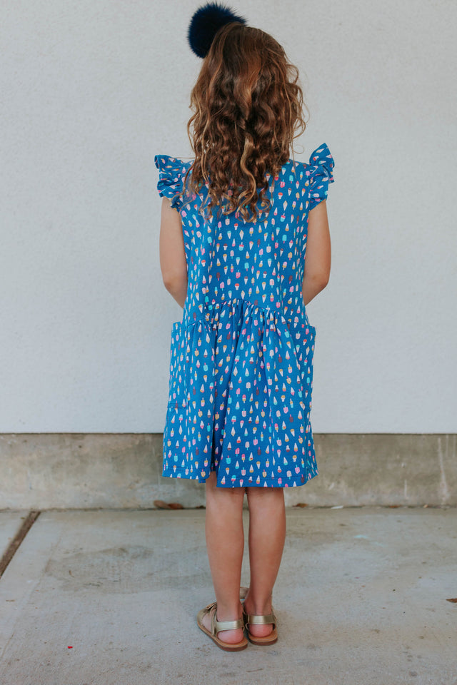 Girl's Ice Cream and Popsicle Three-Pocket Jersey Dress