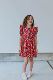 little girls red rifle paper floral dress