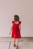 little girls red velvet valentine's day dress 