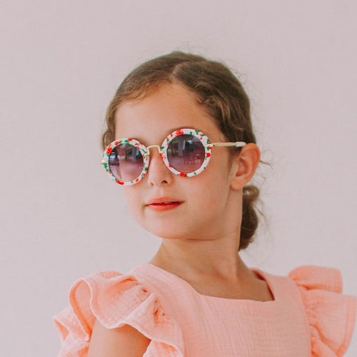 Little Girl's Retro Round Sunglasses