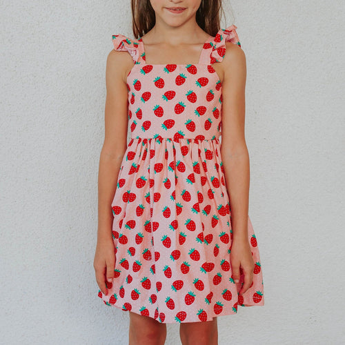 little girls berry sweet party dress