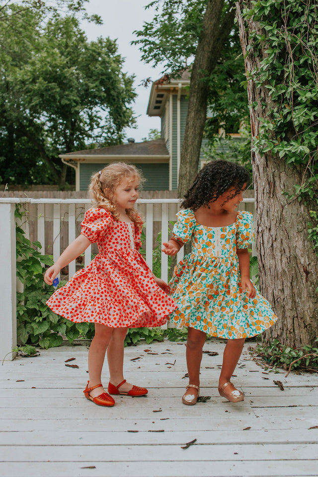 berry print dresses for kids