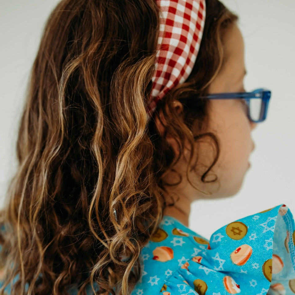 Gingham Topknot Headband