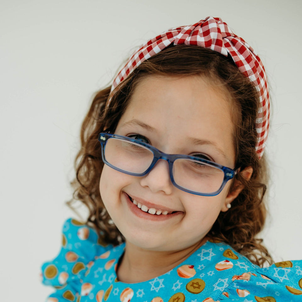 Gingham Topknot Headband